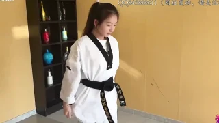 176cm, 78kg Karate Girlfriend Powerful Kick, Round 1