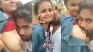 Cowok Ngeseks Di Alam Terbuka, Ngentot Pacarnya Sambil Meremas Dan Menghisap Payudara Montoknya Yang Menggairahkan