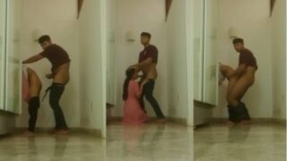 Cowok Sama Pacarnya Ngewe Berdiri Di Lorong, Nikmatin Gituan Sampe Basah.