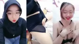 Hijab Hitam Live, Tubuh Mulus Digoyang, Bikin Ngiler.