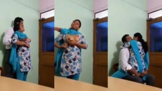 Pasangan India Selatan Ngewe Di Kantor Dalam Kabin
