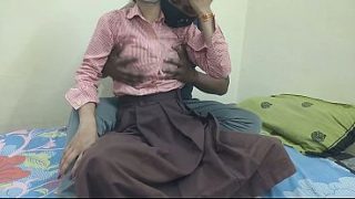 Cewek Kampus India Digenjot Pacar Di Kamar, Crot Di Dalem