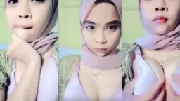 Jilbab Indo Buka Bra Bikin Kontol Tegang